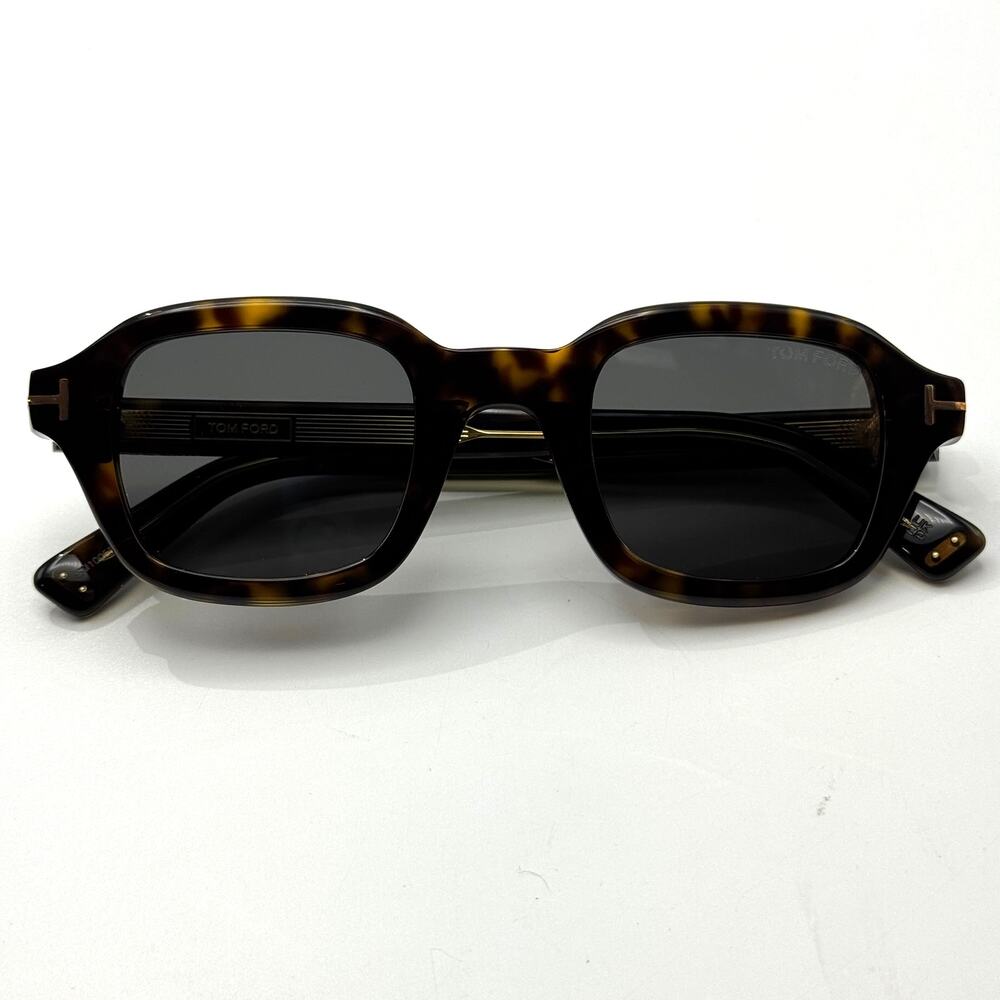 Tom Ford Tortoiseshell Frame Black Lens Sunglasses